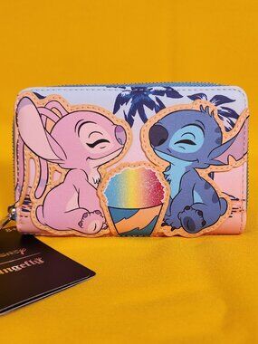 Loungefly Lilo and Stitch Snow Cone Stitch and Angel Date Night Summer Wallet